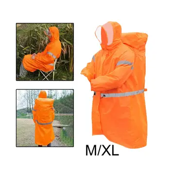 Раница-дъждобран с качулка, Трайно пончо от дъжд, лесна за многократна употреба туристическа палто с качулка яке за мъже и жени, къмпинг