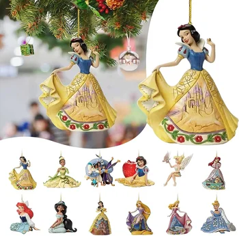 Коледна окачване на Дисни, украса за Коледната елха, Мультяшная принцеса Kawai, Висящи украшения за домашна коледно парти Навидад
