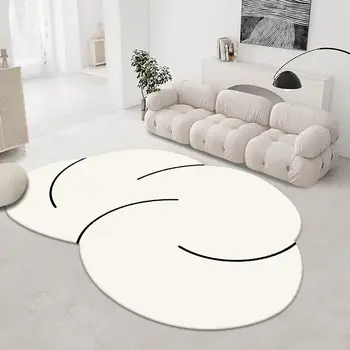 Килим за хол, холна масичка, килим неправилна съвременна форма, диван, малка странична подложка за спални, устойчиви на замърсяване