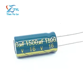 10 бр./лот 1500uf16V Низкоомный висока честота на алуминиеви електролитни кондензатори с ниско съпротивление, с размер 10*20 16V 1500uf 20%