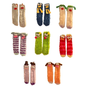 Зимните пухкави чорапи за жените, удобни меки топли чорапи, ежедневни домашни чорапи за сън, подаръци M6CD