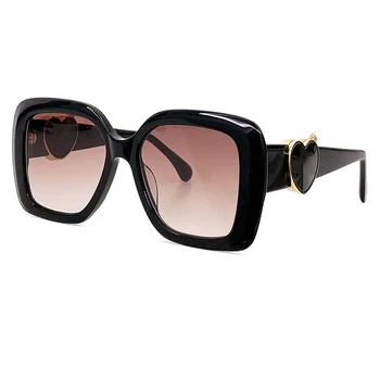 2024 Дамски Слънчеви очила с Ацетатно-розов цвят, Модни Градинска модел, Парти зад волана, Класически Ретро Дизайн на марката UV400, Слънчеви Очила за момичета