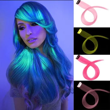 10шт ресцентных светещи наращенных перуки за партита с подсветка, цветни щипки за коса, стяга-родословни, светещ превръзка на главата за Хелоуин