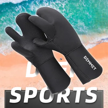 Нови ръкавици за гмуркане от неопреновой гума с дебелина 3 мм, дебели и топли, ультраэластичные ръкавици за подводен риболов и риболов с три пръста.