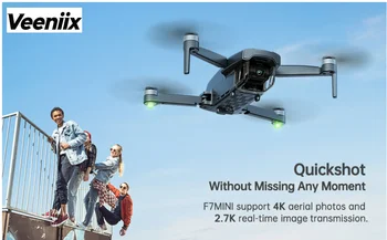 Безпилотни летателни апарати с камера Veeniix за възрастни 4K за нощна версия, Автоматично Връщане на GPS, Следвайте ме, Пътни точки, Съпротивление на вятъра на 6-то ниво