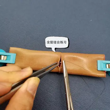 Лапароскопска имитация на чревна анастомоза тренировочная модел чрез зашиване на Обучение форма на набор от хирургически инструменти