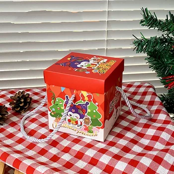 Коледа Бъдни Вечер Sanrio Карикатура На Apple Candy Опаковъчна Кутия За Подарък Кутия Двойка Фестивал За Опаковане На Подаръци Чанта Аниме Периферно Устройство