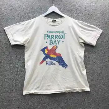 Реколта тениска Captain Morgan ' s Parrot Bay Мъжки XL с къс ръкав Nature White