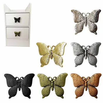 Дръжка за шкафове от с сплав във формата на пеперуда, 1 бр., Изтеглящи шкафове, кутии за гардероб, Мебелни дръжки, Дръжки за домашно оборудване