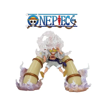 11 cm Аниме One Piece Levski Luffy Фигурка на Героя Gk Gear 5 Demon Fruit Пробуждане Статуи са подбрани PVC Модел Играчки Decoratoin Подарък