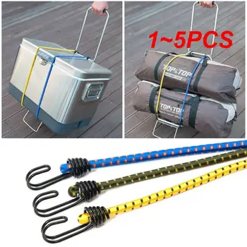 1 ~ 5ШТ 60 см Бънджи кабел за къмпинг, еластична Гумена въжета за палатки с куки, за разходки, за багаж, Вързан Въженият еластичен колан