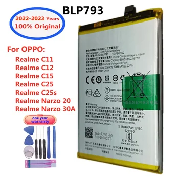 Нов 100% Оригинална Батерия на OPPO BLP793 6000 mah За Oppo Realme C11 C12 C15 C25 C25s Narzo 20 Narzo 30A Резервна Батерия За Телефона