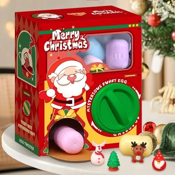 Мини кутия за пердета, Коледен подарък за момичета и момчета, Мультяшная кукла за усукване яйца, стяга-стоп-моушън машина с играчка в 6 капсули, случайно съвпадение