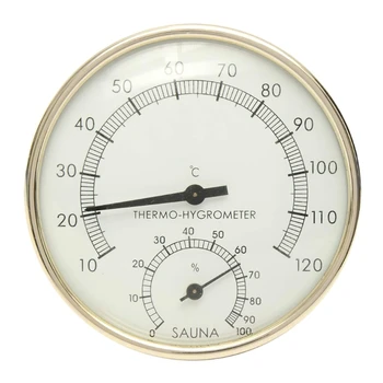 Мини-термометър-влагомер с циферблат, Термогигрометр златен/смесени цветове, директен доставка за сауни