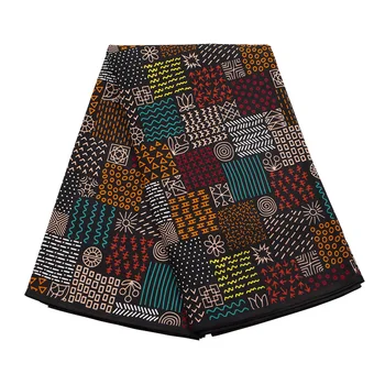 Нигерийски разпечатки от восък кърпа Анкара, цветен карирани модел, Новите цени на Едро 100% памук, Мека Истински восък за женски рокли