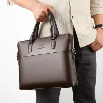 Кожена чанта Мъжки бизнес за мъже на известната марка, чанта-месинджър през рамо, чанта за компютър, мъжки адвокатски чанти луксозни Bolso Hombre