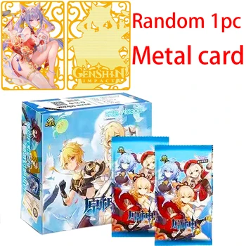 Нови карти Genshin Impact Аниме Game TCG Collection Booster Pack Box Редки SSR Играчки за семейната трапеза Подарък за деца