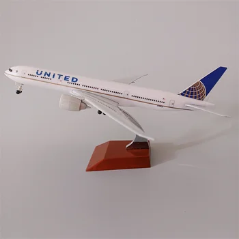 20 см Легкосплавный Метал USA AIR UNITED Boeing B777 Airlines Изработени по Поръчка Модел Самолет Airways Plane Самолет С Колела За Засаждане