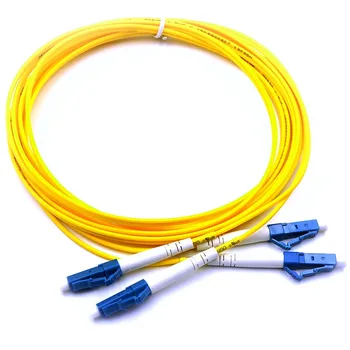 висококачествен Однорежимный двухшпиндельный оптичен пач кабел LC-LC, FTTH, Двухшпиндельный оптичен пач кабел LC, Оптична, безплатна Доставка