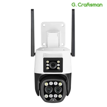 G. Занаятчийска Wi-Fi PTZ IP камера с трехобъективным увеличение, двойна източник на светлина, система за видеонаблюдение, автоматично следене на Camhipro
