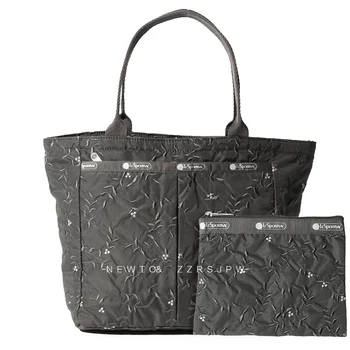 Lesportsac Kawaii HelloKitty/ Нови дамски тъканни чанти с анимационни принтом, ежедневни чанти-тоут с дръжка през рамо, Тоут 7891