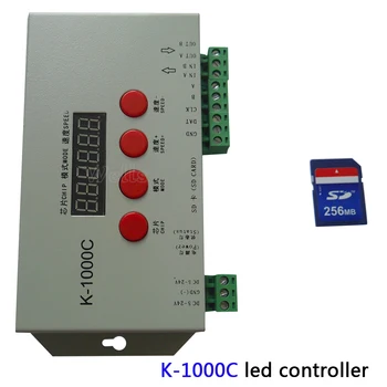 K-1000C (обновена T-1000S) Led Софтуер контролер с резолюция от 2048 пиксела DC5V 12V 24V WS2812B, WS2811, APA102, SK6812, 2801 за led ленти