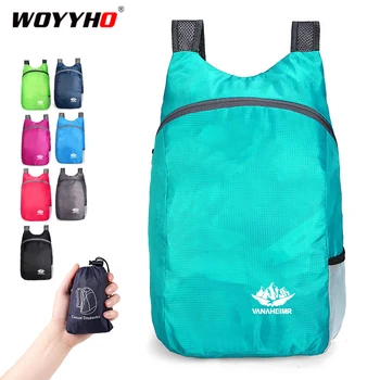 20-литров водоустойчив упаковываемый раница, сгъваема сверхлегкая чанта, сгъваема пътен раница, мъжки Женски альпинистский походный раница