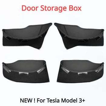 Врата копчето Подлакътник Тава Подложка за съхранение на Предпазна подложка Нов модел 3 Highland Door Кутия за съхранение на автомобилни аксесоари Tesla Model 3 + 2024