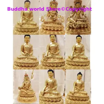 Продажба на едро 5A Добра МЕДНА статуя на Тантрически на Буда Шакямуни Амитабха Гуаньинь Тара Ваджрасаттва Митукпа Буда на Медицината 46 см, голям