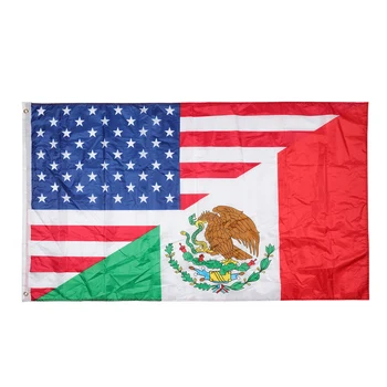 Директна доставка на 100% полиестер, знамена приятелство САЩ и Мексико