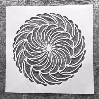 30 * 30 см-Големи геометрични кръгли Вълнообразни листове за наслояване 