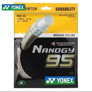 YONEX Струна за бадминтон Yonex BG95 (0,69 мм) NBG95 Струна за бадминтонной ракети BG95 Nanogy за средни усещания