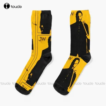 Чорапи Джон Фитил за джогинг Унисекс Чорапи за възрастни, юноши и младежи, Персонални Потребителски 360 ° Цифров печат Hd Висококачествен Забавен чорап