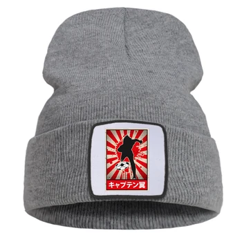 Шапки-бини със сенчести принтом капитан Цубасы, креативни модни шапки унисекс, градинска вязаная шапка в стил хип-хоп, ежедневна топла шапка