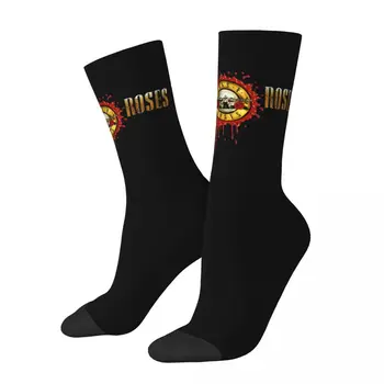 Модни баскетболни чорапи Guns N Rose Heavy Metal в стил steampunk, чорапи със средна дължина от полиестер за жени и мъже, абсорбиращи потта