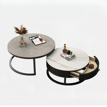 Настолна лампа Rock Plate за чаено маса Луксозна Италианска Проста Модерна всекидневна Домакински Кръгла маса за телевизор