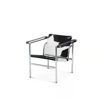 Стол Basculan за почивка с Луксозна Италианска минималистичная дизайнерска дневна Стол Мързел Dermis Хотелски стол Nordic Домашен кожен диван
