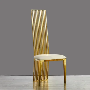 Дизайнерски стол Европейския лесен за хранене на стол лукс от неръждаема стомана