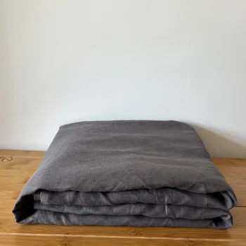 Чаршаф от 100% чист лен, стеганое одеяло кралски размери, покривки за двойно легло, покривки за спално бельо с бутон
