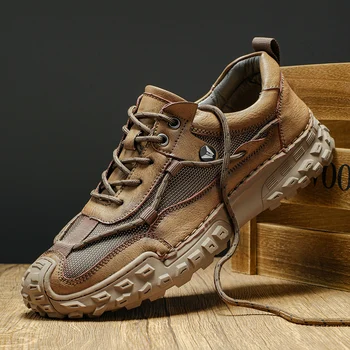 Лека удобна работна обувки за мъже, нескользящие ежедневни обувки за трекинг на открито