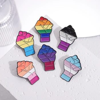 Обичай Эмалевые игли серия LGBT Pride в подкрепа на лесбийки, гейове, бисексуални, икони на лацканах, Декоративни аксесоари за чанти, бижута, подаръци