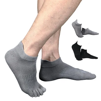 Мъжки чорапи от дишаща, впитывающего пот памук, къси ластични чорапи Sokken, нови чорапи с пет пръста за мъже, спортни мъжки чорапи Сокс
