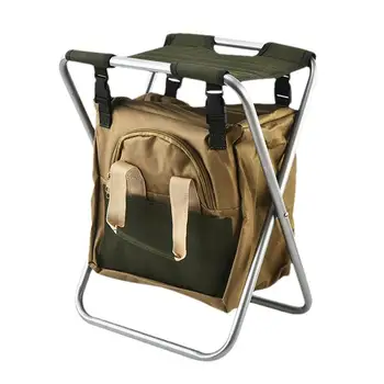 Градински стол с кожена чанта, складное на седалката на стола и градински чанта за съхранение на градински инструменти, органайзер за градински инструменти, преносими стол за носене на градински инструменти