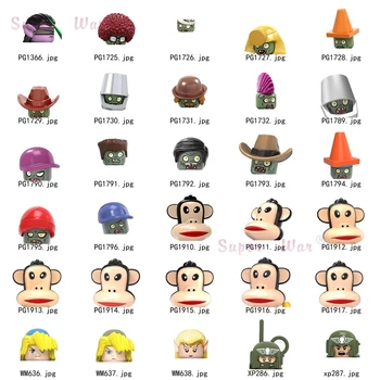 Единични виртуални модели на Zombie monkey Линк, фигурки, аксесоари, строителни блокчета, играчки за деца, серия-068