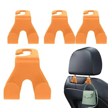 Кука на гърба на столчето за кола 4шт Многофункционален Автомобилен кука закачалка за чанти, организация и съхранение на автомобила за АВТОБУСА suv Седан е спортен автомобил с Мини-вэна