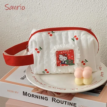 Преносима косметичка Sanrio Hello Kitty Cinnamoroll Kawaii My Melody Sweet, Универсална чанта за съхранение с голям капацитет, подарък за рожден ден