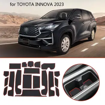 За Toyota INNOVA 2023 Врата Прорезной Подложка Гумена Подложка на Вътрешната Чаша Възглавница Канавка Мат Вътрешен Противоскользящий Оформление на Автомобила