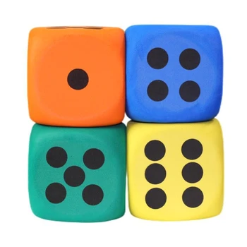 Шест Страничните Кубове 8 cm Полистирен Кубчета Точка Кубчета за изучаване на Математика за игра Детски Кубчета Преброяване Играчка за Обучение Ресурс Слот Кубчета