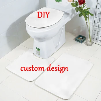 Направи си сам индивидуален дизайн, 3D печатни подложка за баня, капак за тоалетна, комплект постелки за баня, директен доставка